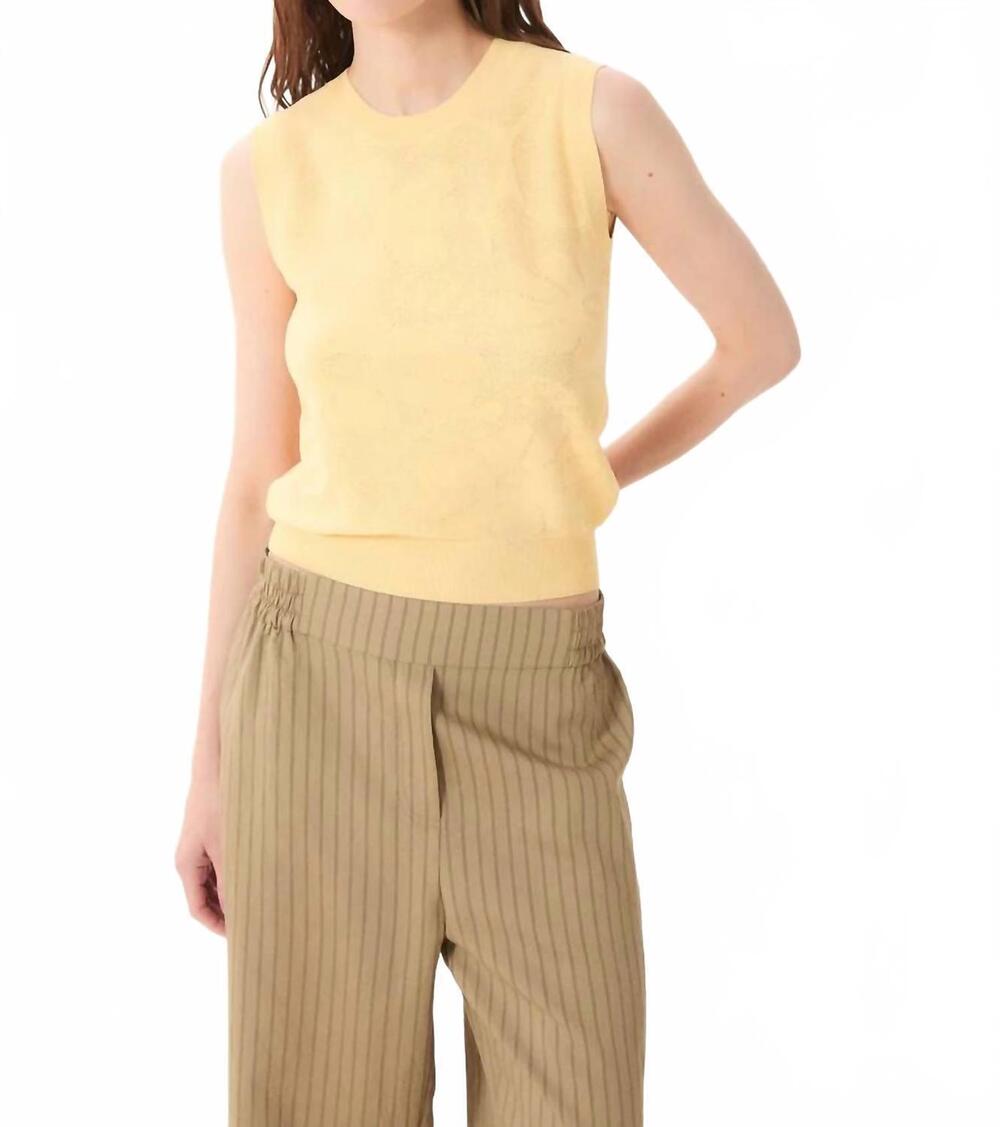 NEW DELUC icaria knit sleeveless top in butter